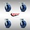 Service Caster 6 Inch Stainless Steel Solid Poly Wheel Swivel Caster Set with Roller Bearings SCC-SS30S620-SPUR-4 - alternate 1
